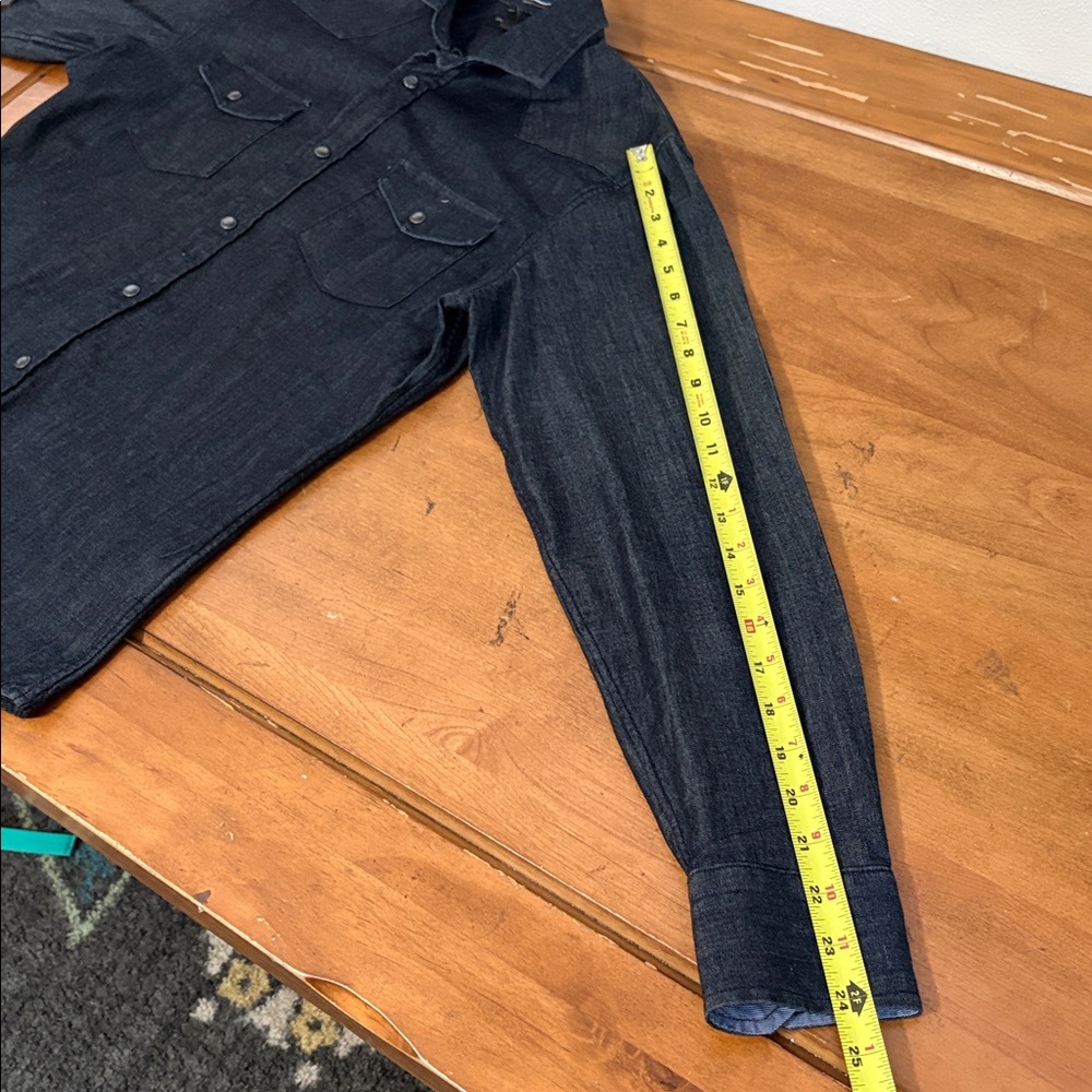 Banana Republic Dark Blue Denim Shirt Size Small - Picture 4 of 10